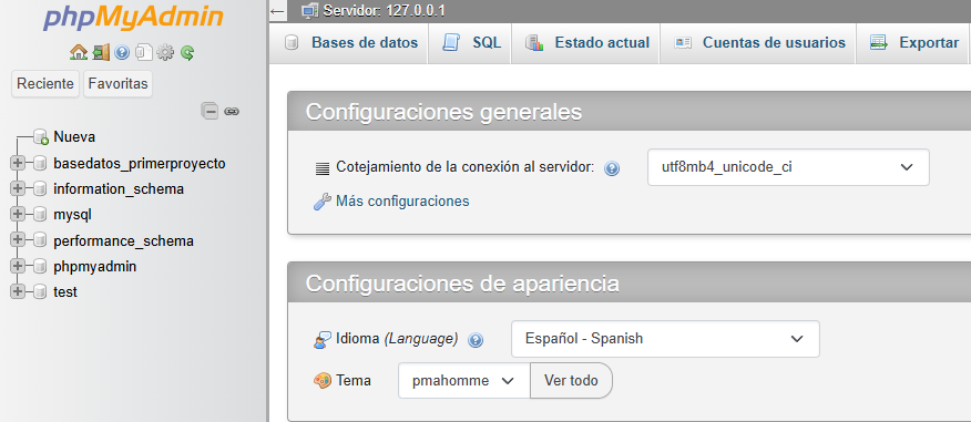 Imagen ilustrativa para crear una base de datos en XAMPP usando phpMyAdmin