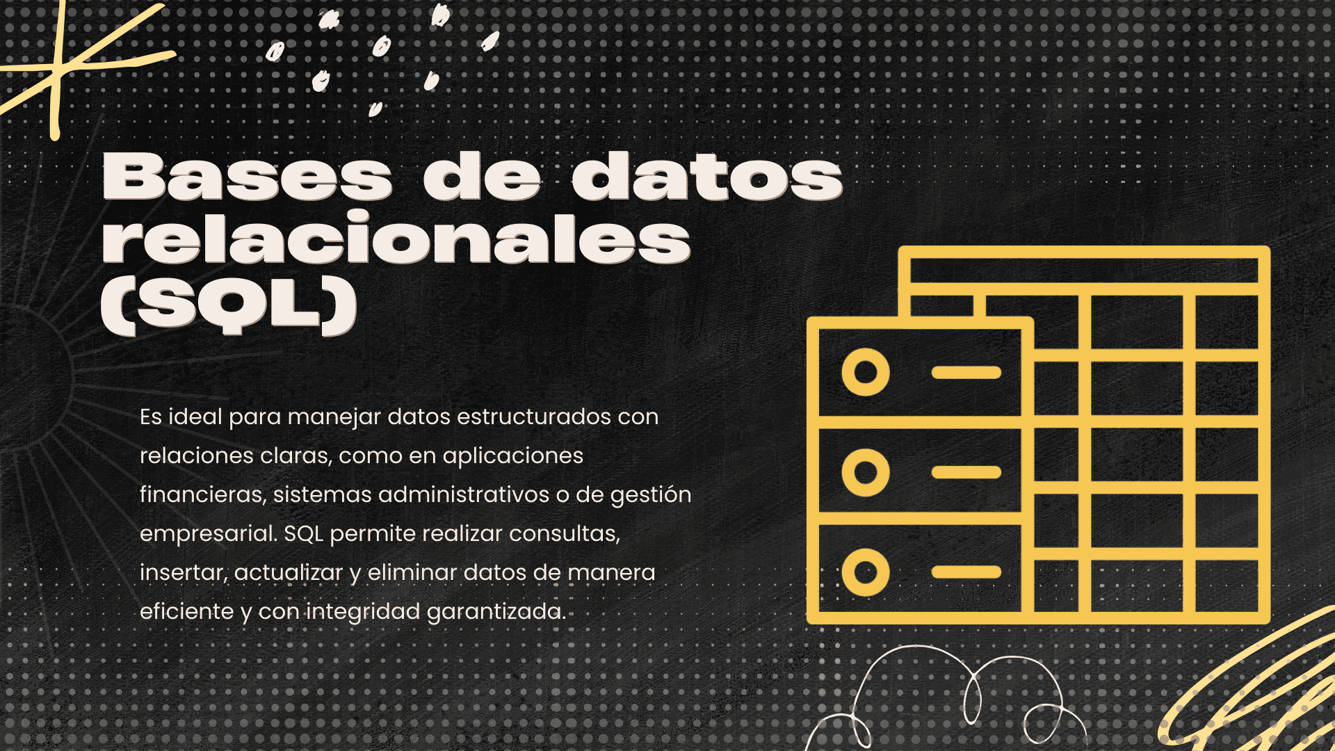 Tipos de bases de datos: Bases de datos relacionales y SQL